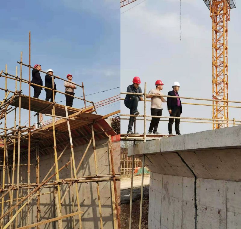 公司領導視詧永城市第七(qi)汚水處理廠工程進度
